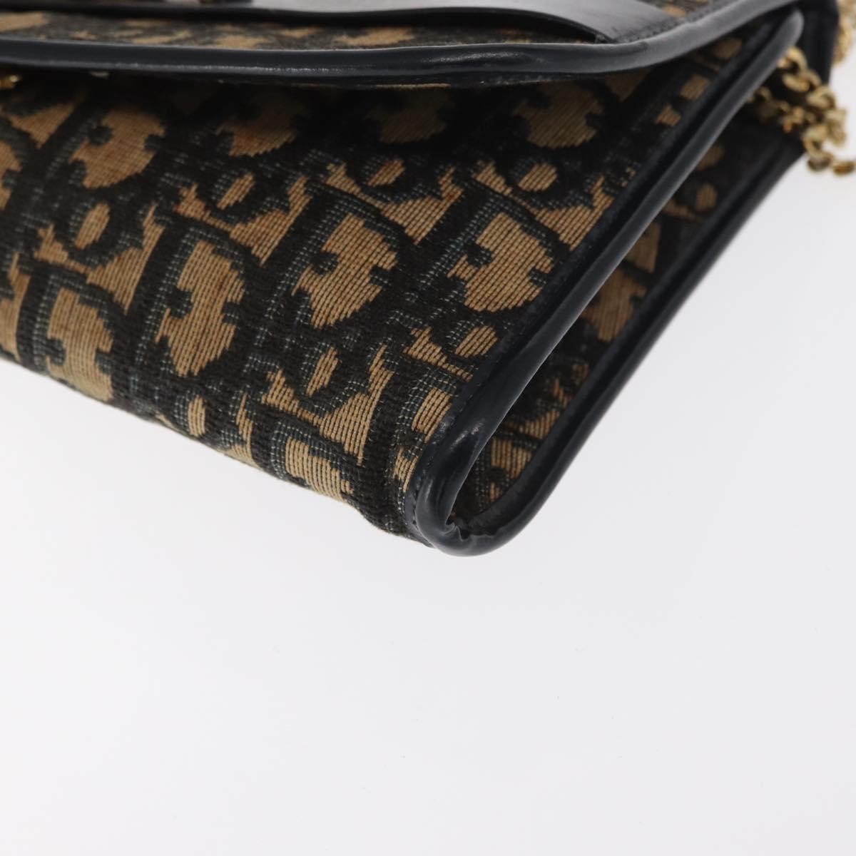 Christian Dior Vintage Cd Trotter Shoulder Bag Canvas Navy Canvas Shoulder Bag Bag (Pre-Owned)