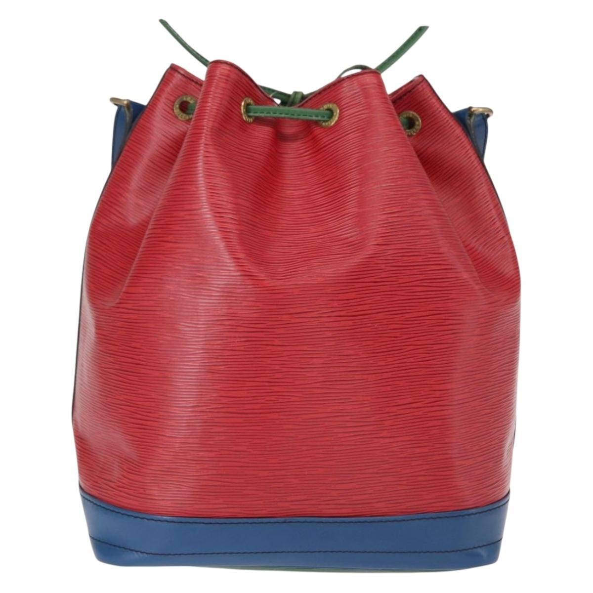 Louis Vuitton Tricolor Noe Handbag Epi Leather Red Leather Shoulder Bag
