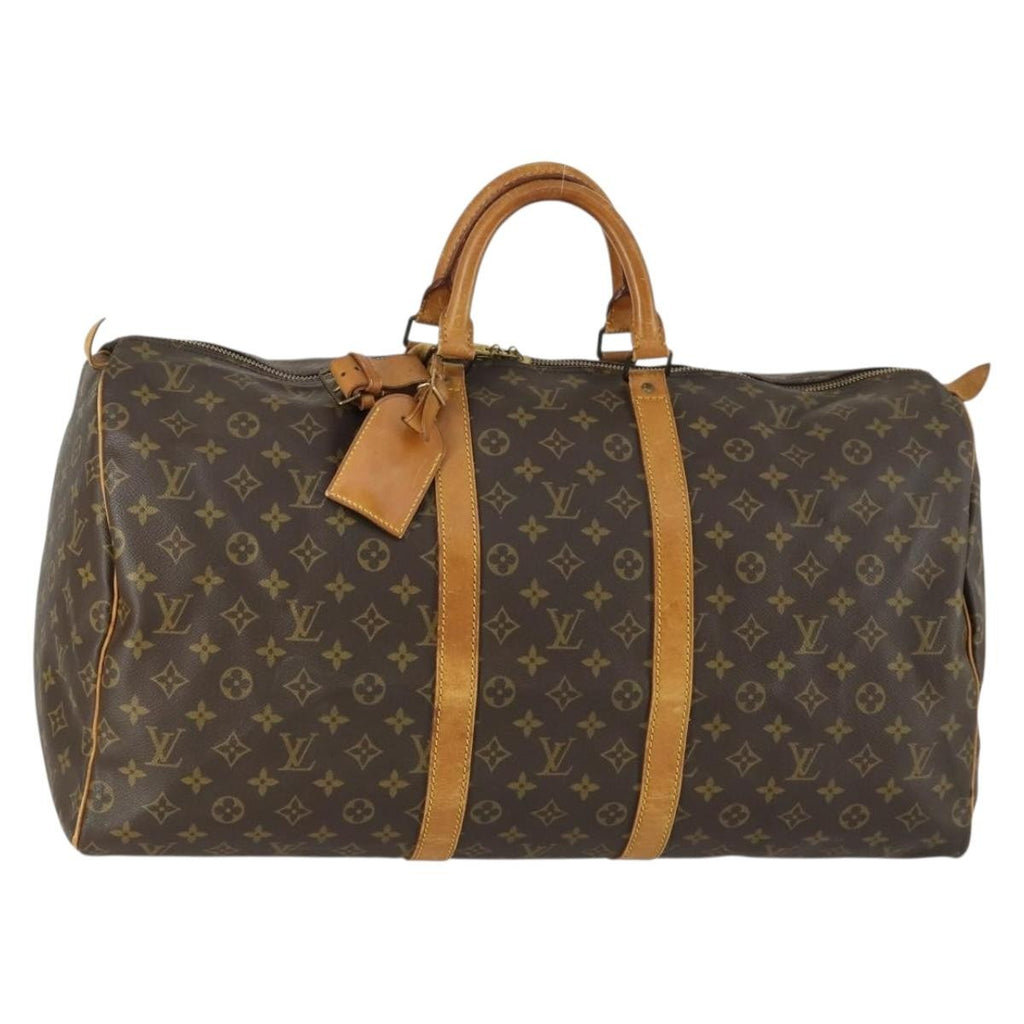 Louis Vuitton Keepall Bag Monogram Canvas Brown Canvas Travel Bag