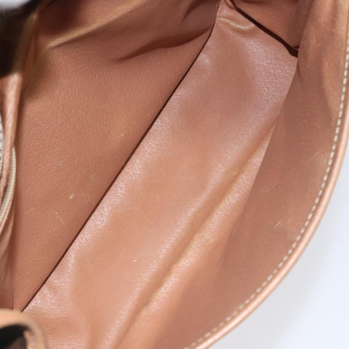 Celine Vintage Macadam Shoulder Bag Canvas And Leather Brown Canvas Shoulder Bag Bag