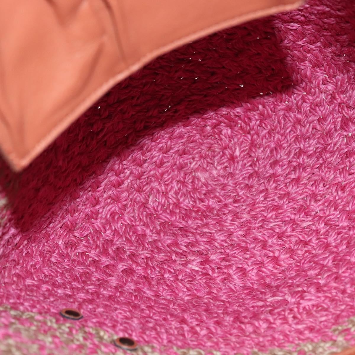Balenciaga Panier Basket Tote Woven Raffia Pink Wood Tote Bag