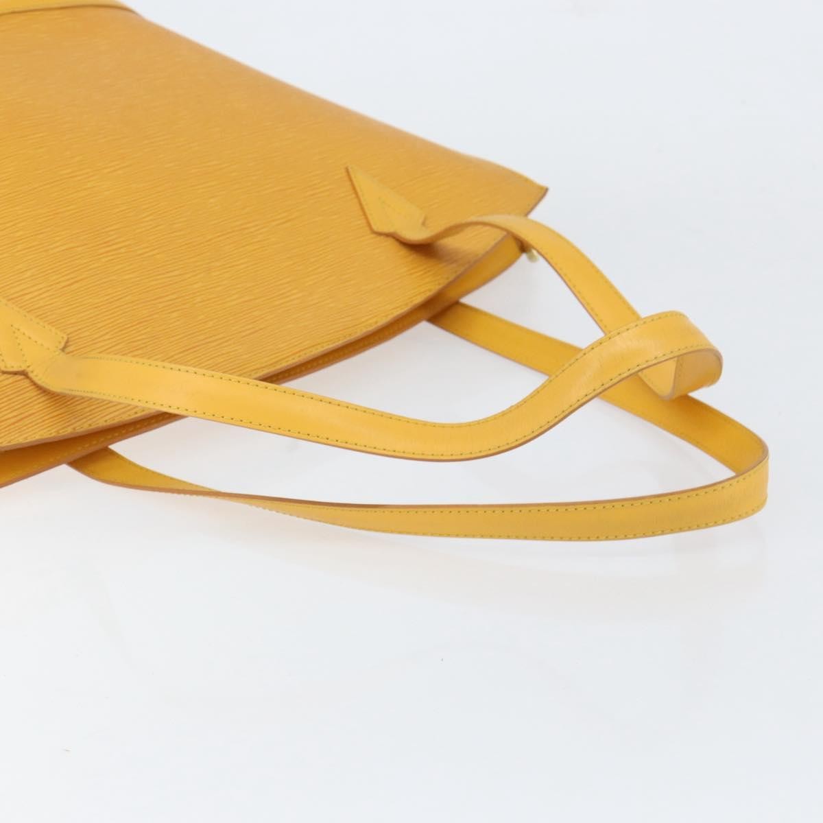 Louis Vuitton Saint Jacques Handbag Epi Leather Yellow Leather Handbag