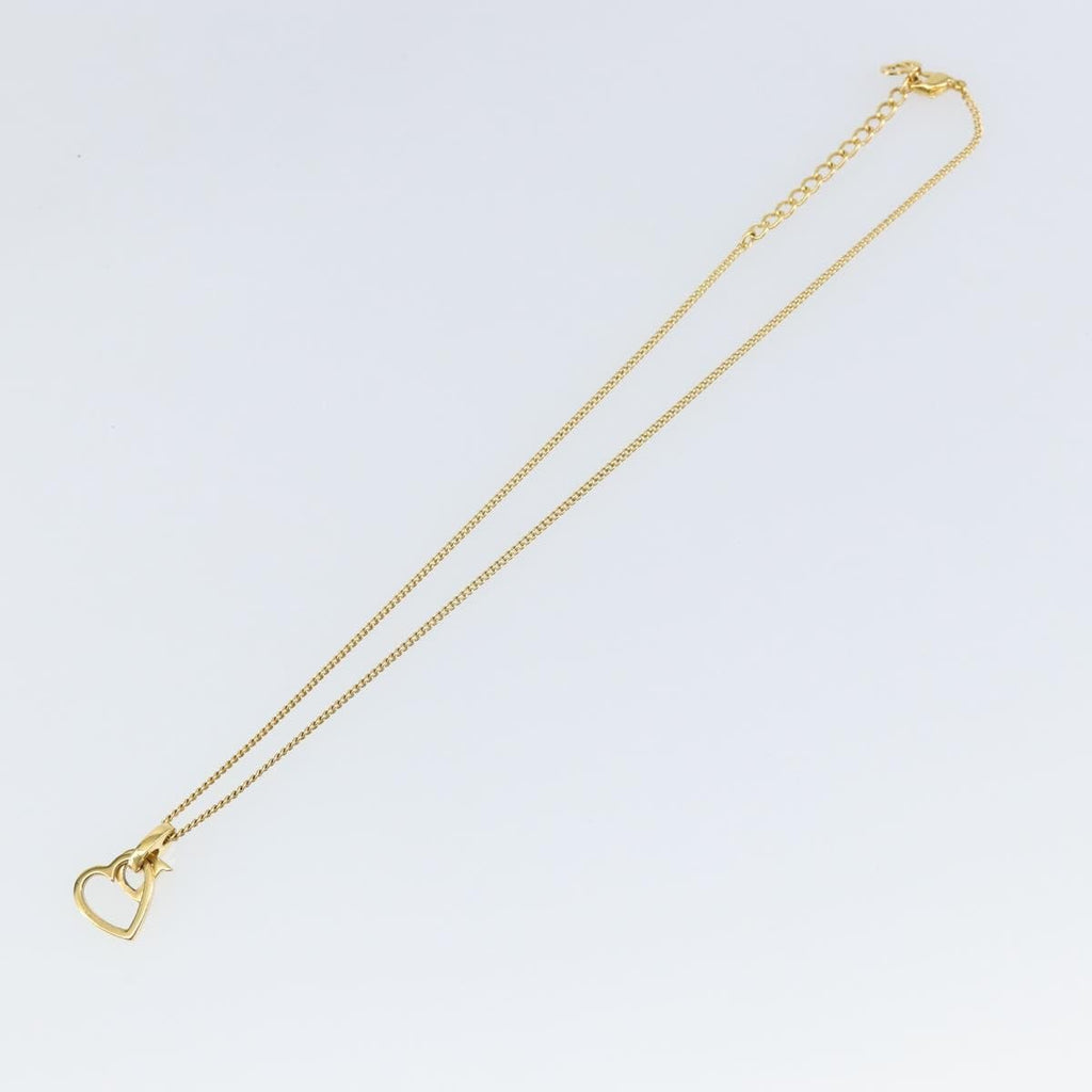 Christian Dior Cd Heart Necklace Metal Gold Metal Jewelry (Pre-Owned)