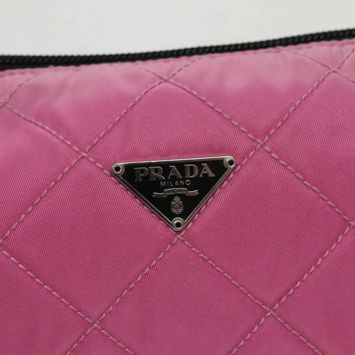 Prada Toiletry Pouch Tessuto Pink Nylon Clutche & Pouche Bag