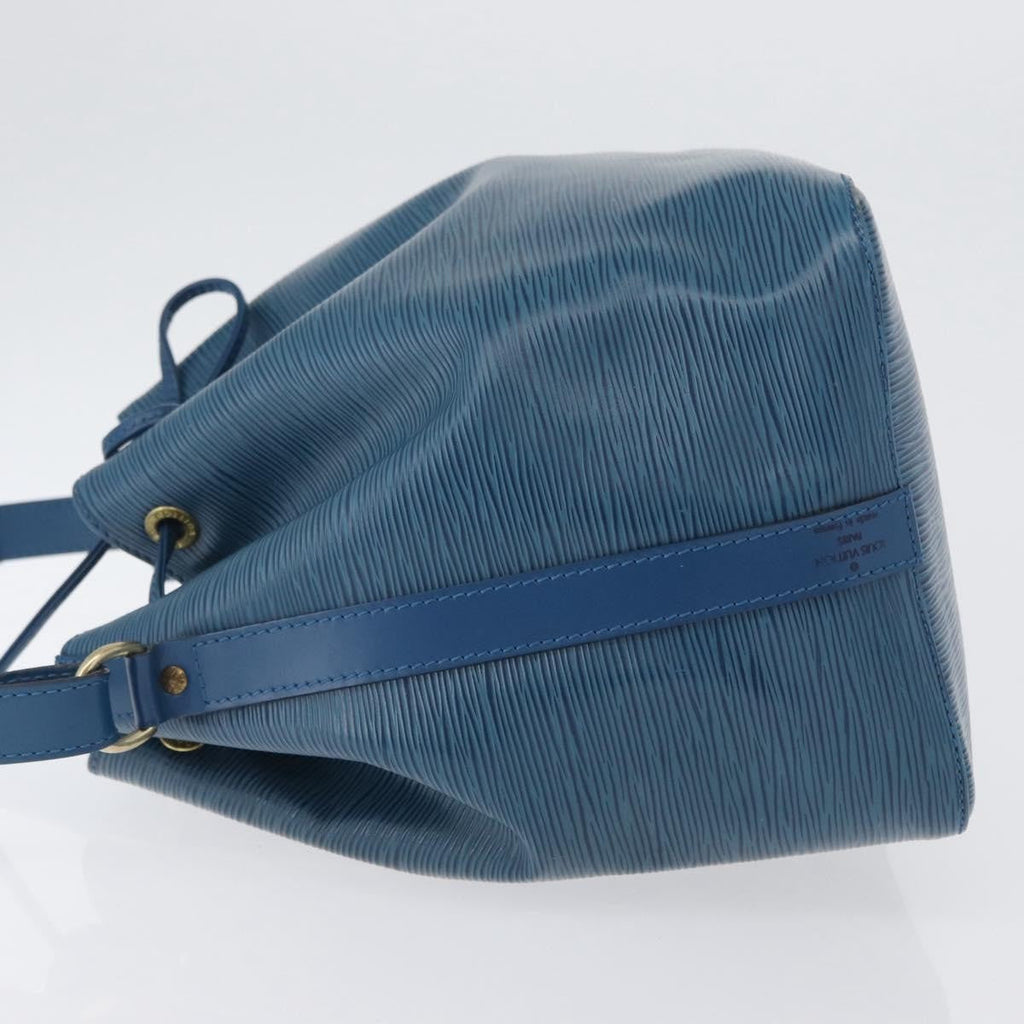 Louis Vuitton Petit Noe Handbag Epi Leather Blue Leather Shoulder Bag