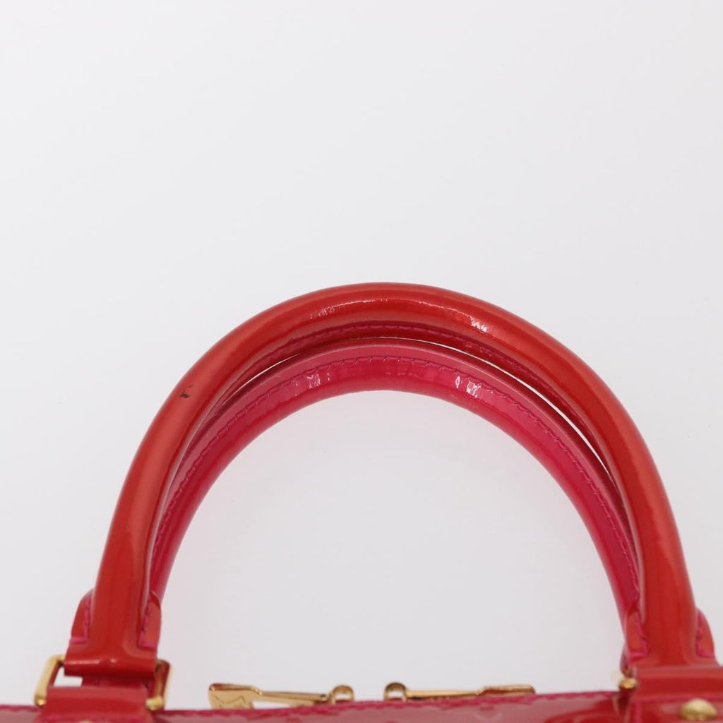 Louis Vuitton Alma Handbag Monogram Vernis Red Patent_Leather Handbag