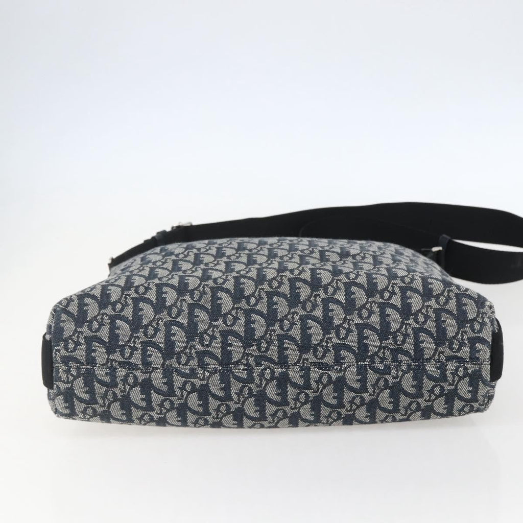 Christian Dior Vintage Trotter Shoulder Bag Canvas Navy Canvas Shoulder Bag Bag (Pre-Owned)