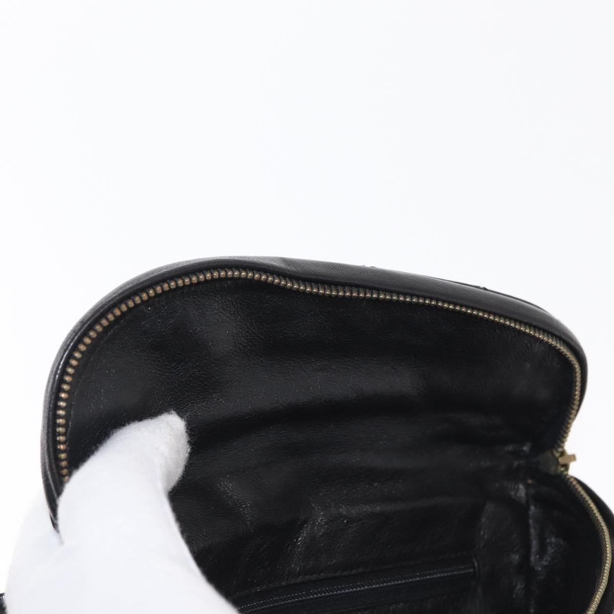 Chanel Vintage Zip Belt Bag Quilted Lambskin Black Patent_Leather Clutche & Pouche Bag