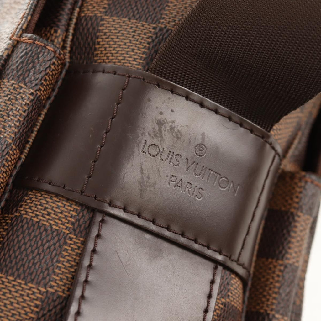 Louis Vuitton Naviglio Handbag Damier Brown Canvas Shoulder Bag