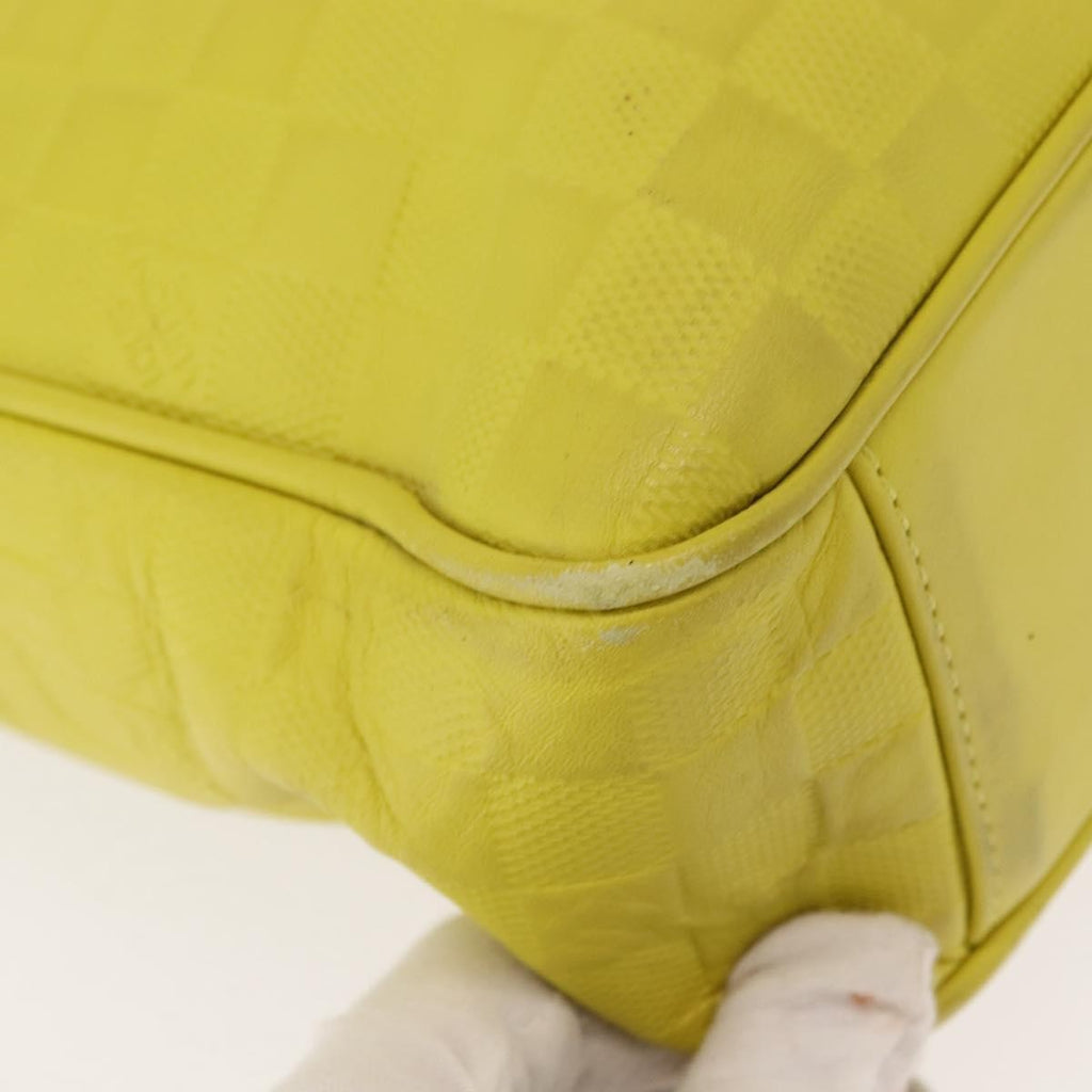 Louis Vuitton Tadao Handbag Damier Infini Leather Yellow Leather Handbag