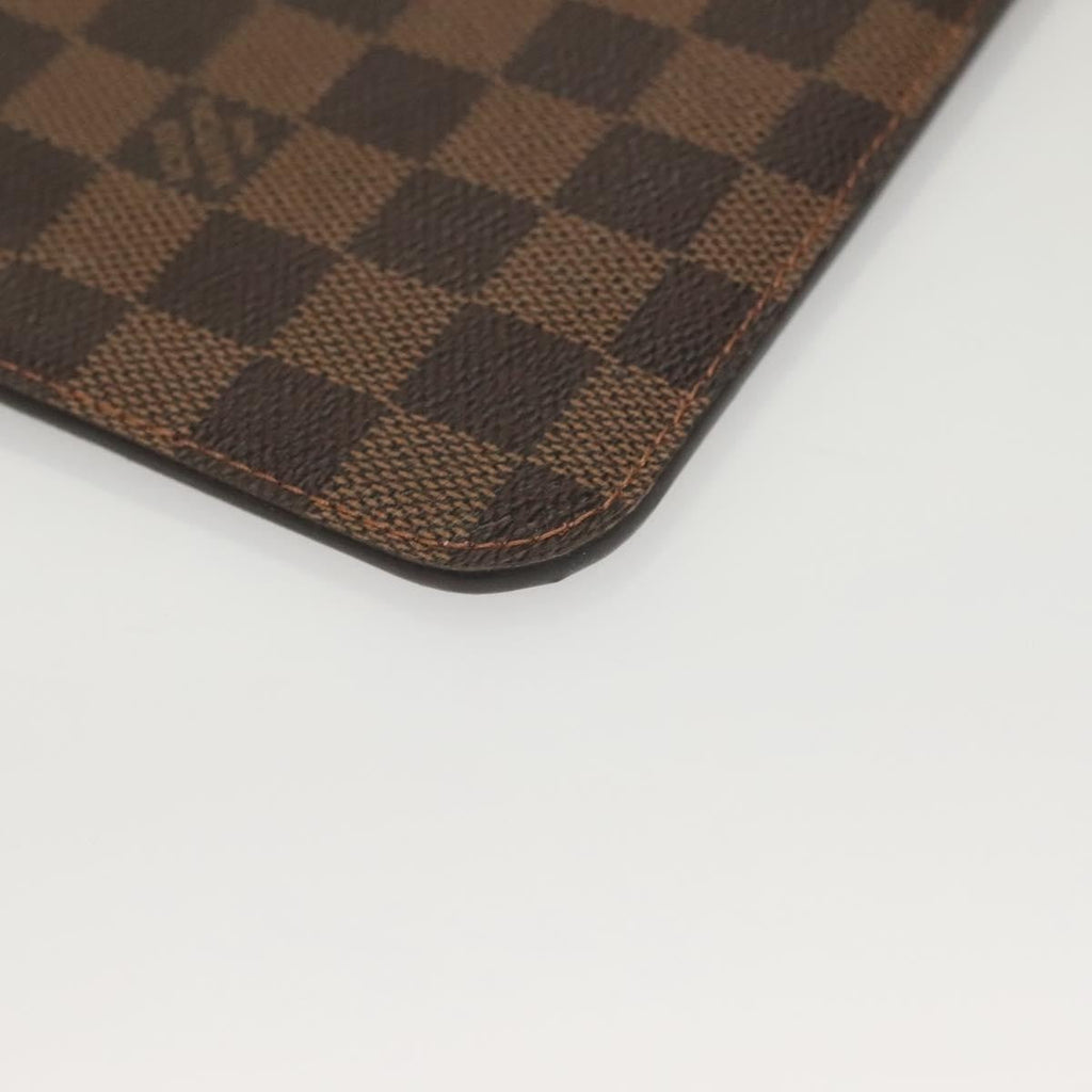 Louis Vuitton Neverfull Pochette Damier Brown Canvas Bag