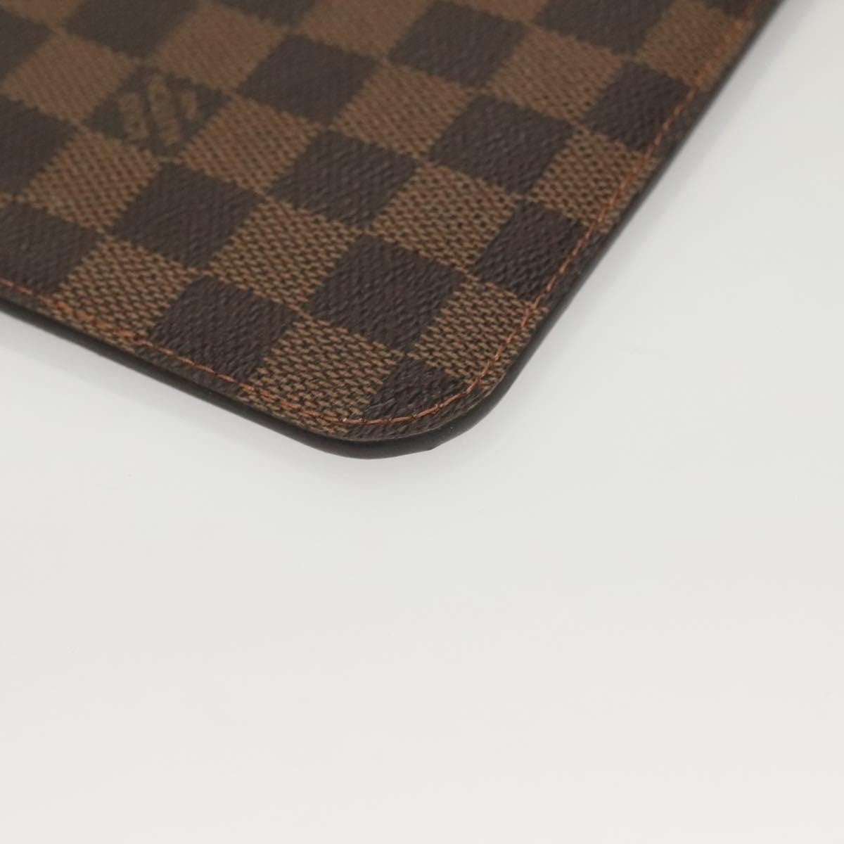 Louis Vuitton Neverfull Pochette Damier Brown Canvas Bag