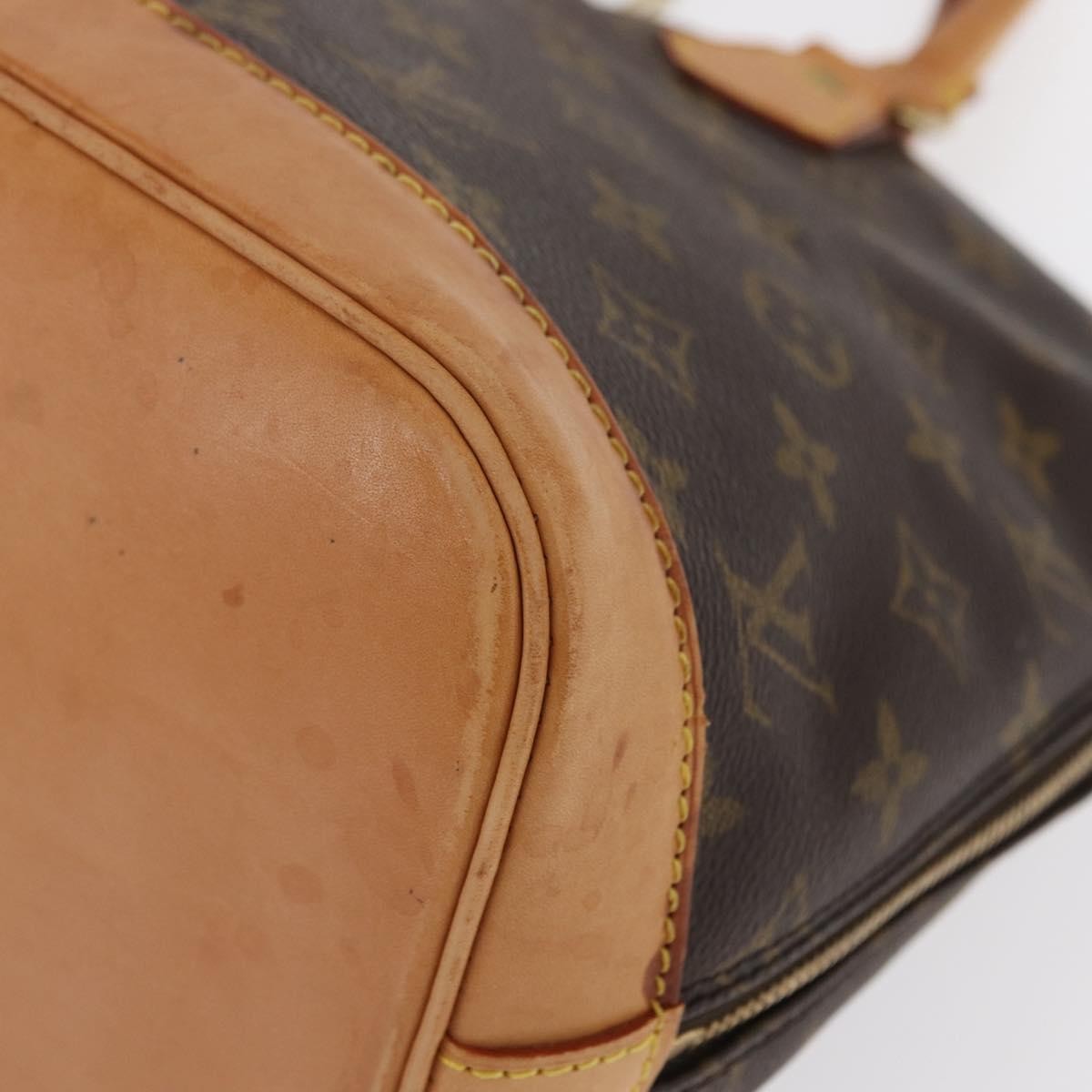 Louis Vuitton Alma Handbag Monogram Canvas Brown Canvas Handbag
