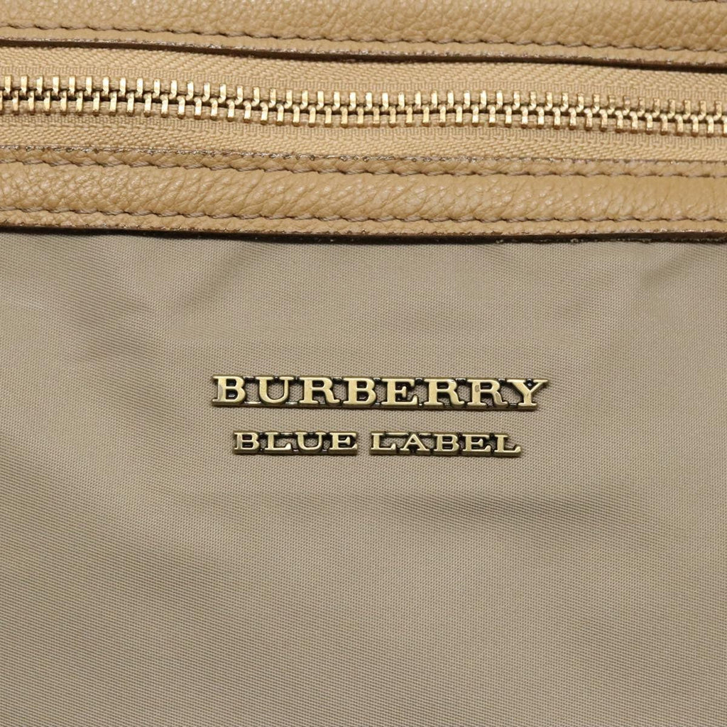 Burberry Blue Label Shoulder Bag Nylon Beige Nylon Shoulder Bag