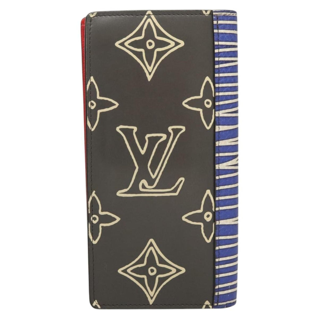 Louis Vuitton Porte Feuille Brother Patchwork Blue Canvas Wallets Accessory