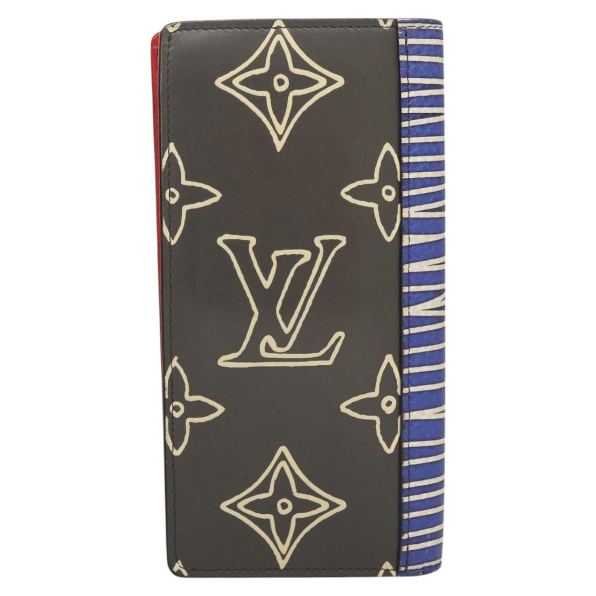 Louis Vuitton Porte Feuille Brother Patchwork Blue Canvas Wallets Accessory