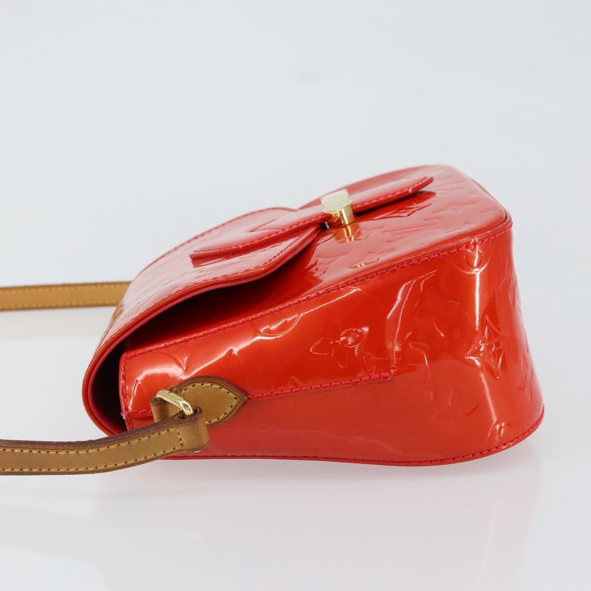 Louis Vuitton Bellflower Handbag Monogram Vernis Red Patent_Leather Shoulder Bag