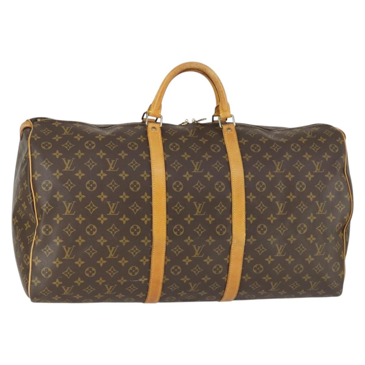 Louis Vuitton Keepall Bag Monogram Canvas Brown Canvas Travel Bag