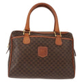 Celine Vintage Macadam Handbag Canvas And Leather Brown Canvas Handbag