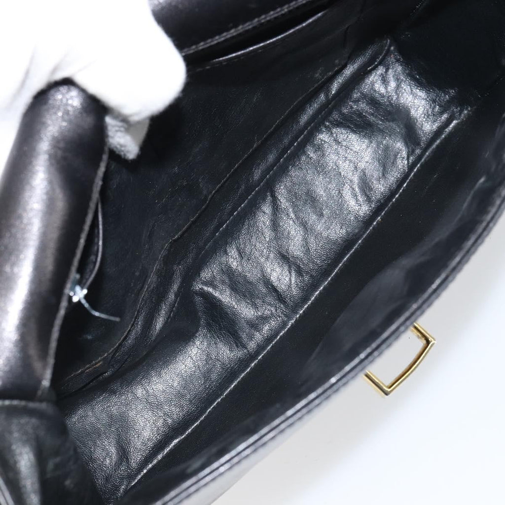 Celine Vintage Shoulder Bag Leather Black Leather Shoulder Bag Bag