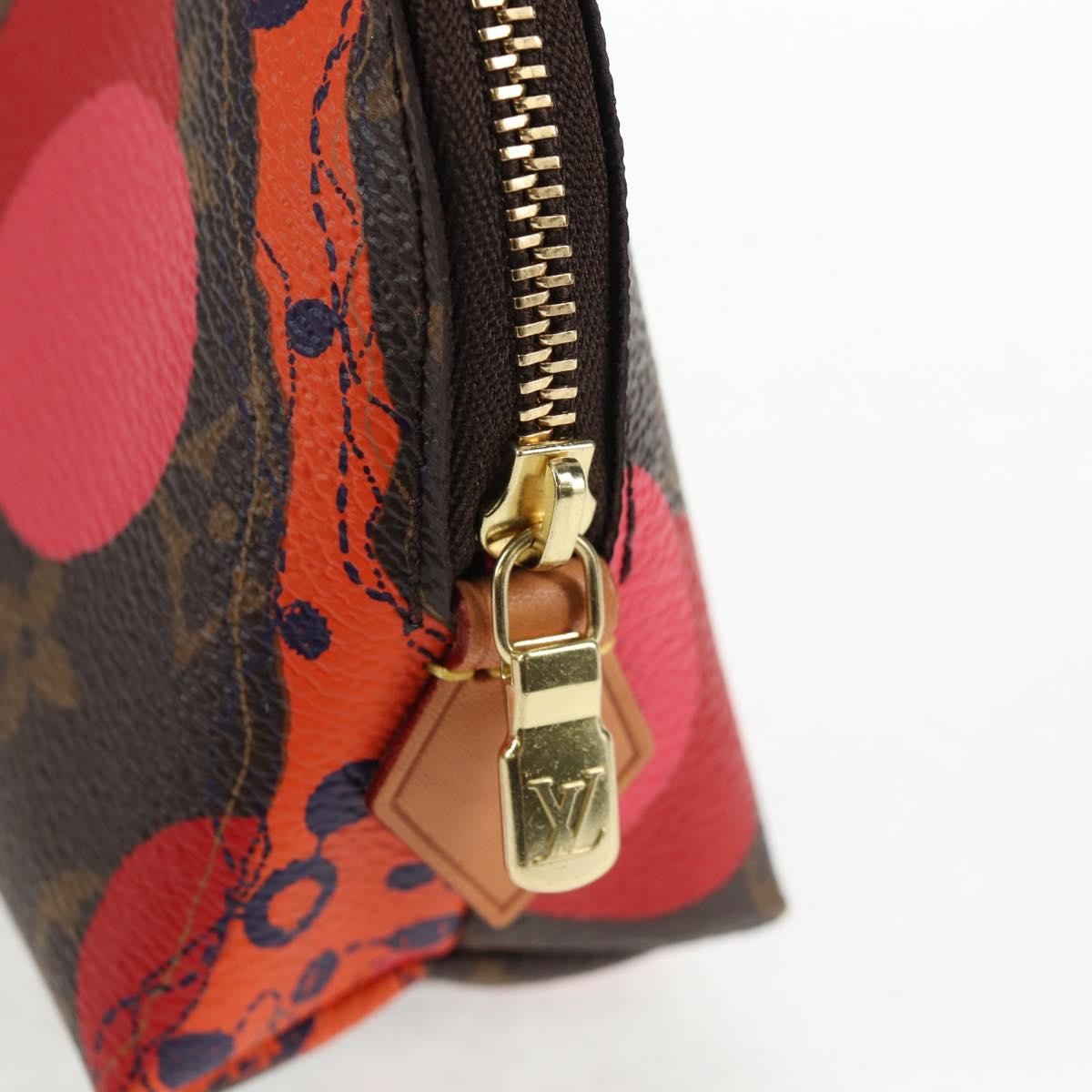 Louis Vuitton Cosmetic Pouch Limited Edition Monogram Jungle Dots Brown Canvas Bag