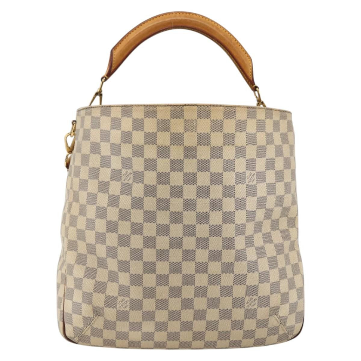 Louis Vuitton Soffi Handbag Damier Beige Canvas Handbag