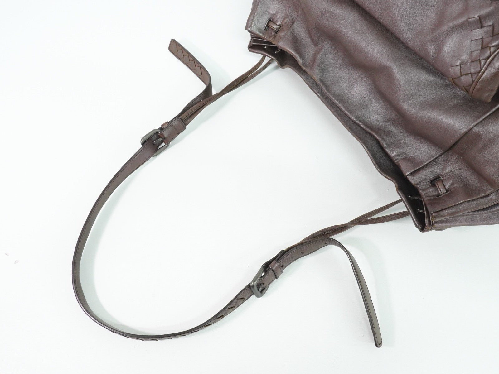 Bottega Veneta Intrecciato Shoulder Bag Leather Brown Leather Shoulder Bag Bag