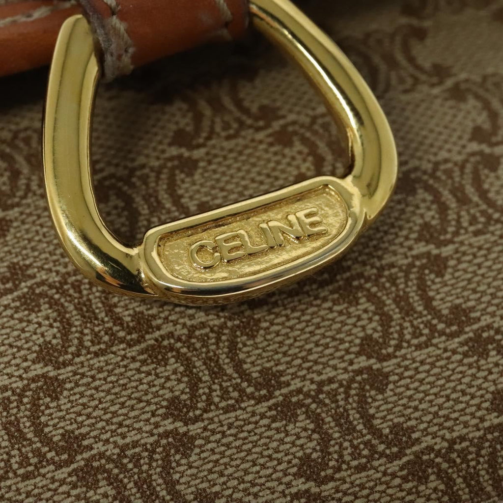 Celine Vintage Macadam Shoulder Bag Canvas Beige Canvas Bag