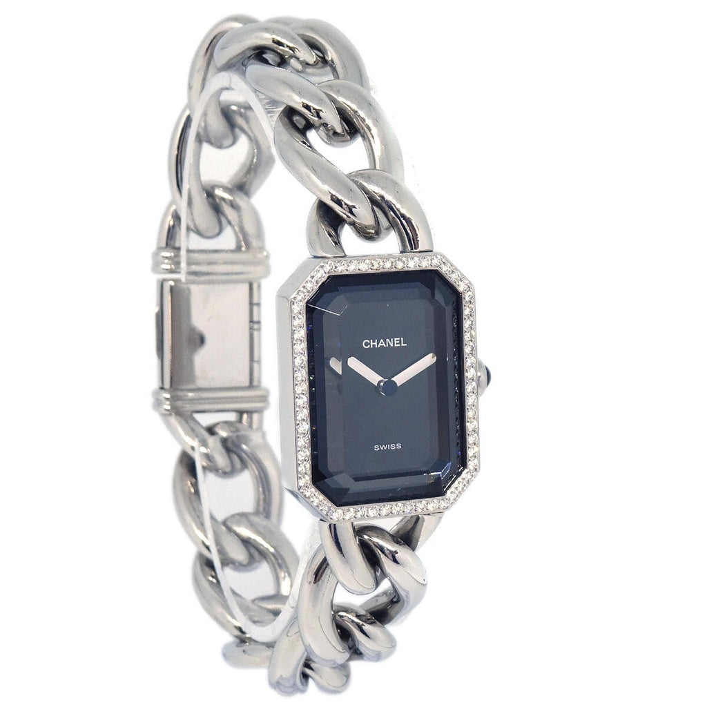 Chanel Premiere Chain Quartz Watch Stainless Steel With Diamond  Bezel Watch