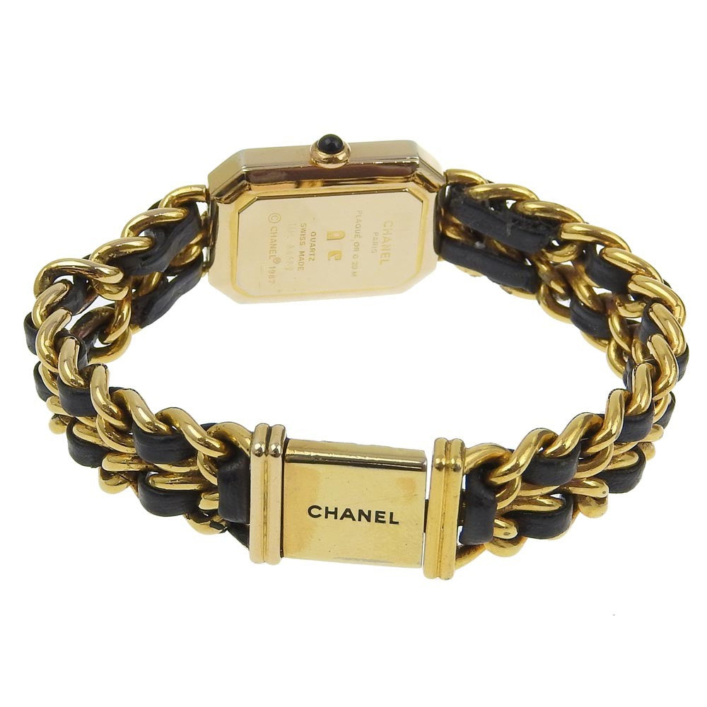 Chanel Premiere Rock Quartz Watch Plated Metal And Leather Watch