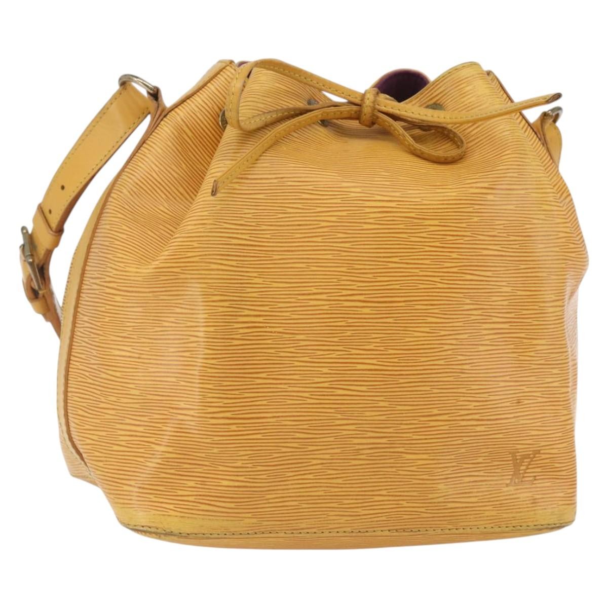 Louis Vuitton Petit Noe Handbag Epi Leather Yellow Leather Shoulder Bag