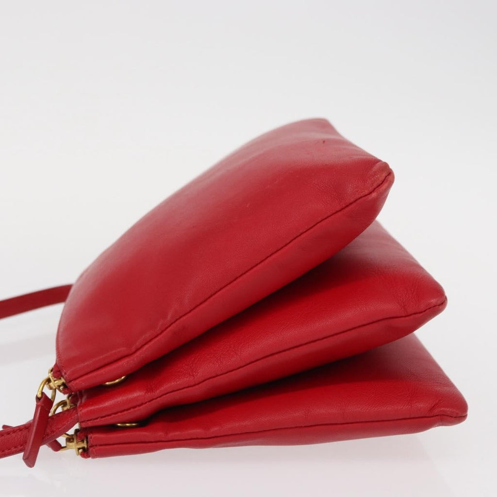 Celine Trio Crossbody Bag Leather Red Leather Shoulder Bag Bag