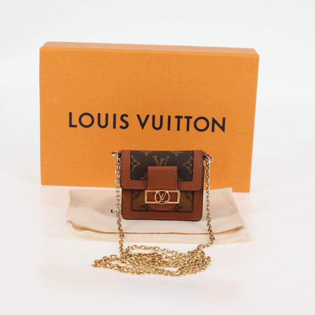 Louis Vuitton Dauphine Shoulder Bag Reverse Monogram Canvas Brown Canvas Clutche & Pouche Bag