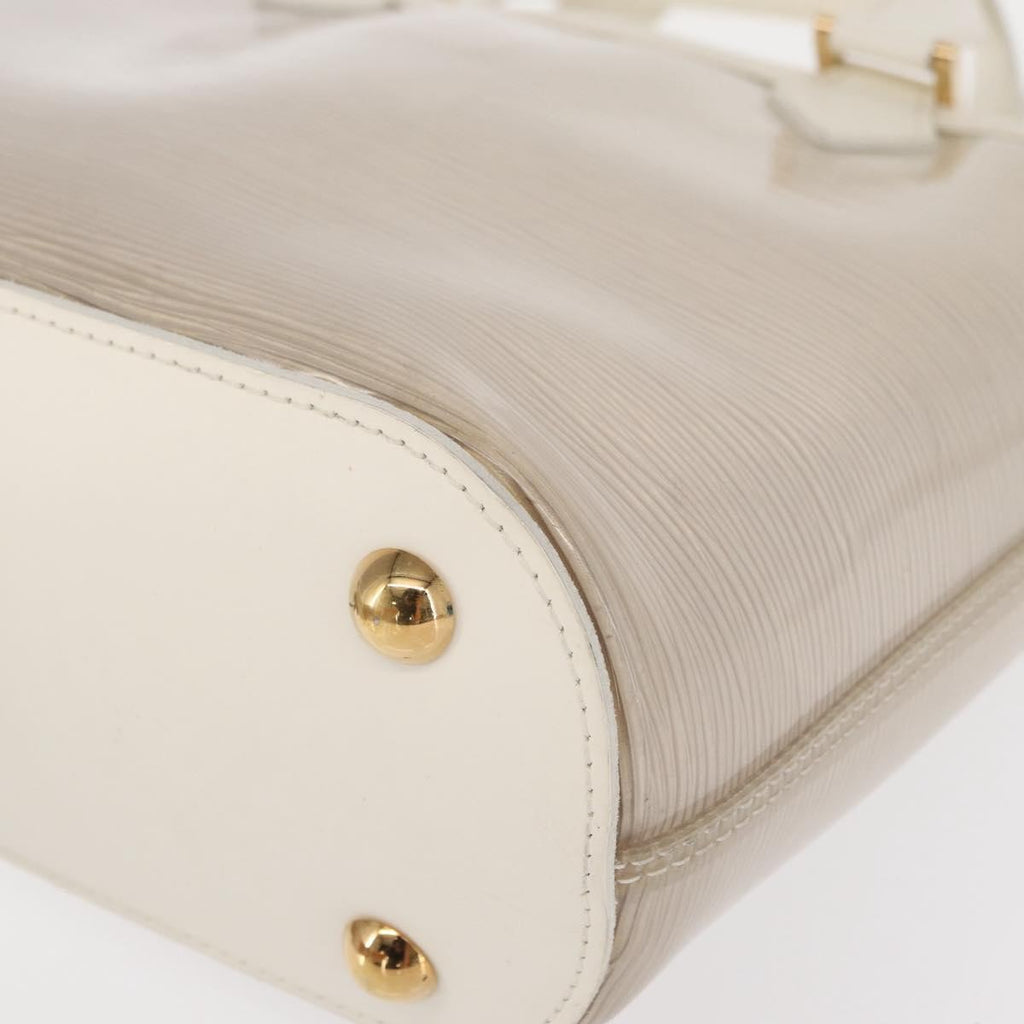 Louis Vuitton Plage Lagoon Bay Handbag Vinyl Epi Leather White Leather Handbag