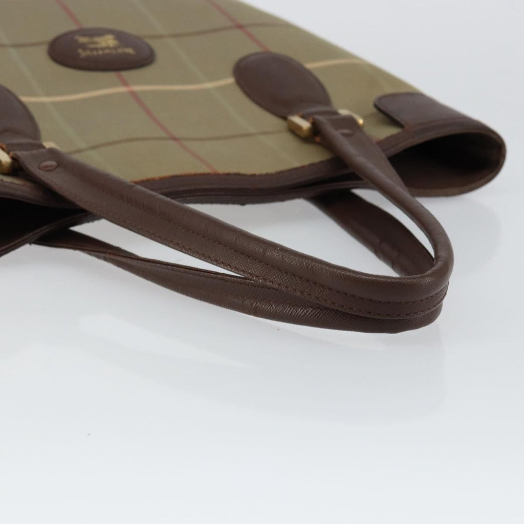 Burberry Nova Check Tote Canvas Check Pattern Beige Canvas Tote Bag
