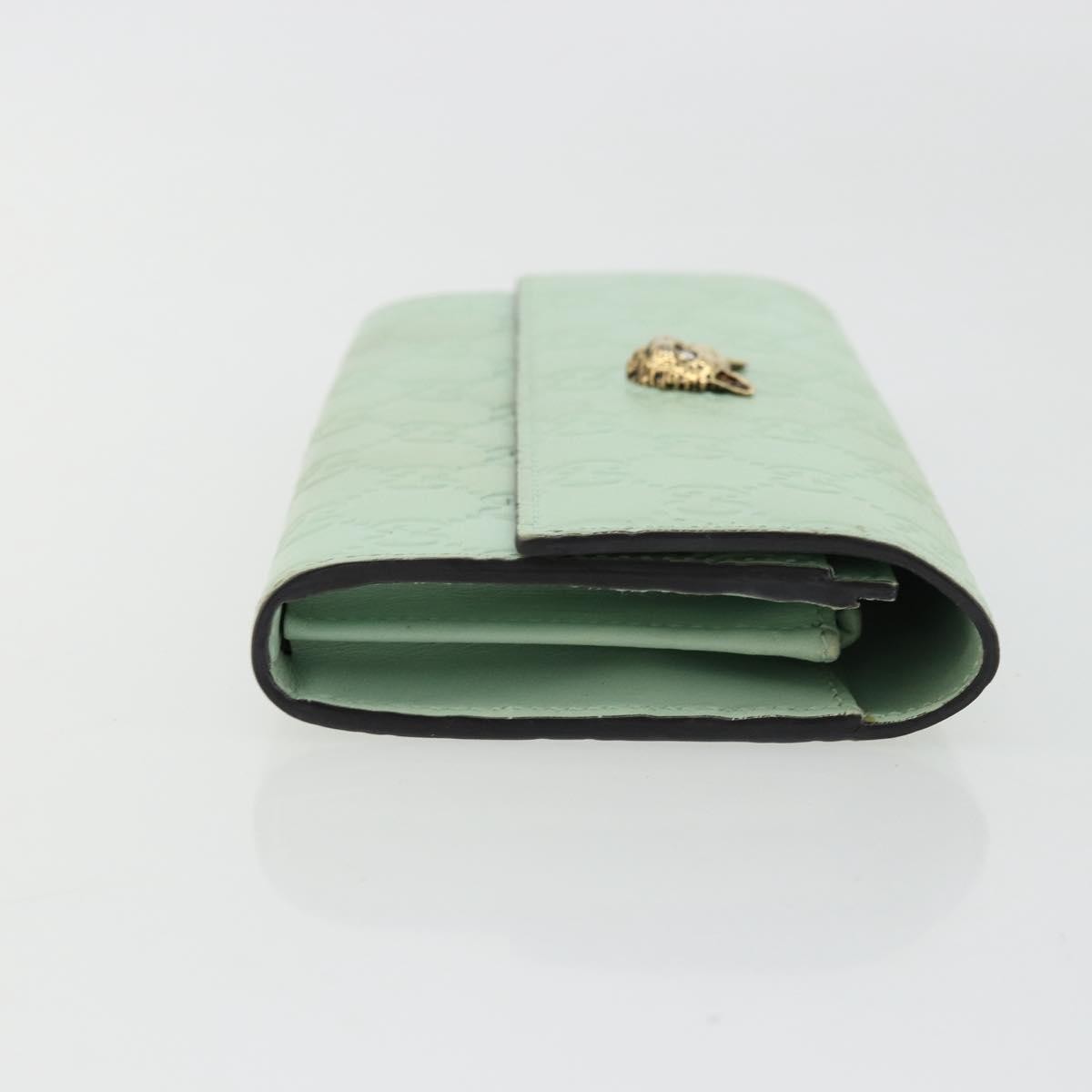 Gucci Guccissima Wallet Motif Gg Green Leather Wallets Accessory (Pre-Owned)