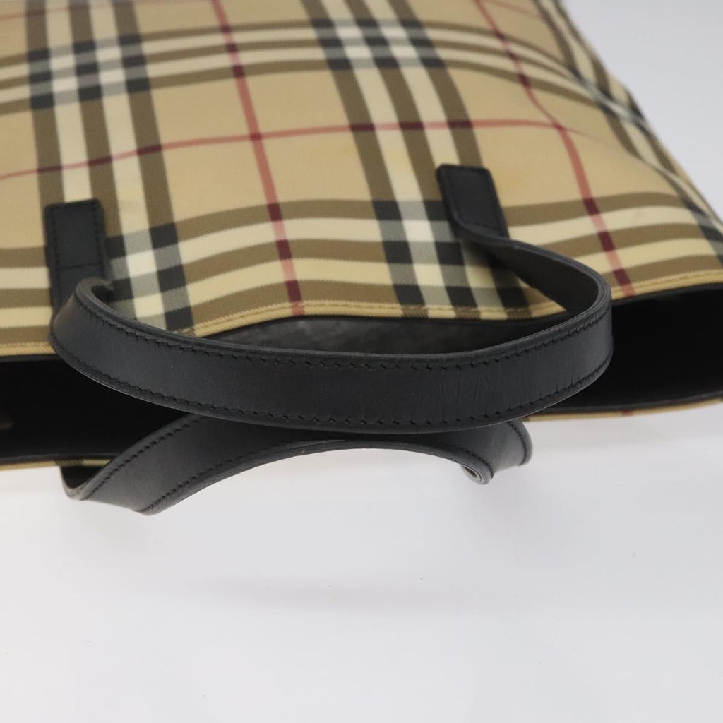 Burberry Nova Check Tote Canvas Check Pattern Beige Canvas Tote Bag