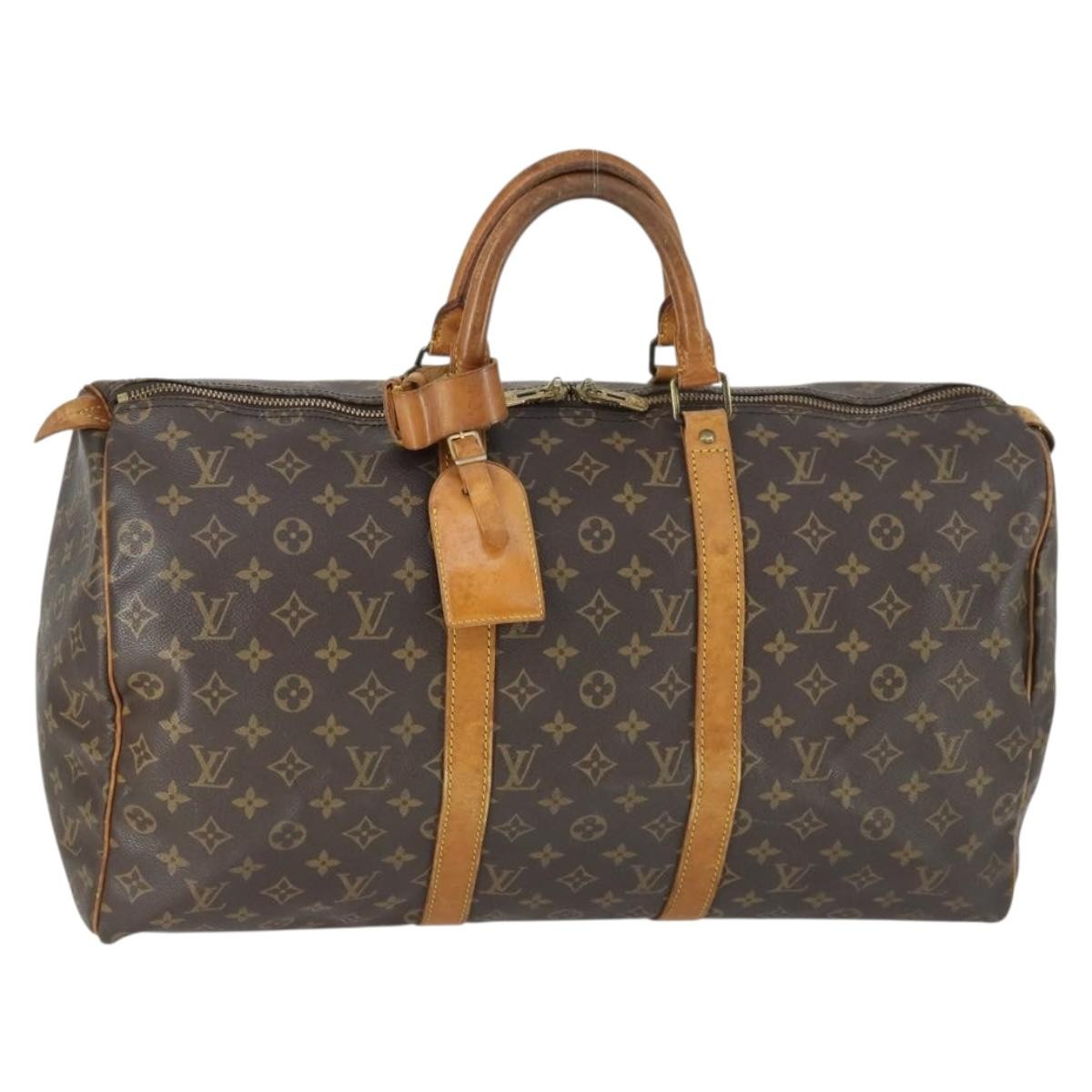 Louis Vuitton Keepall Bag Monogram Canvas Brown Canvas Travel Bag