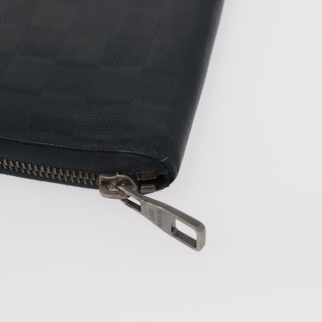 Louis Vuitton Zippy Wallet Vertical Damier Infini Leather Navy Leather Wallets Accessory