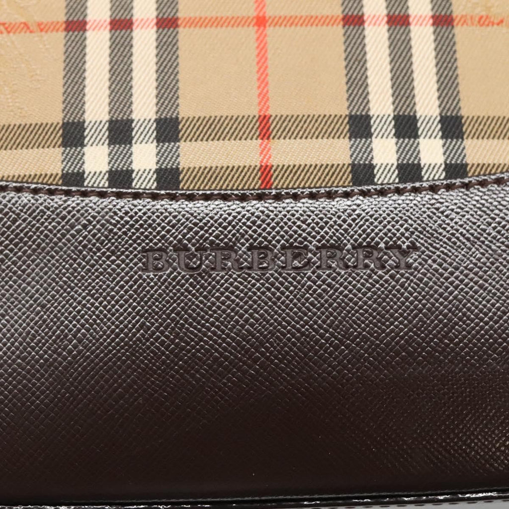 Burberry Nova Check Handbag Nova Check Canvas And Leather Beige Canvas Handbag