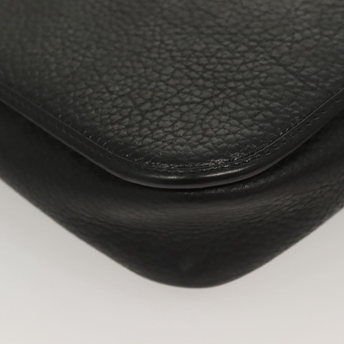 Christian Dior Vintage Trotter Crossbody Bag Leather Black Leather Clutche & Pouche Bag (Pre-Owned)