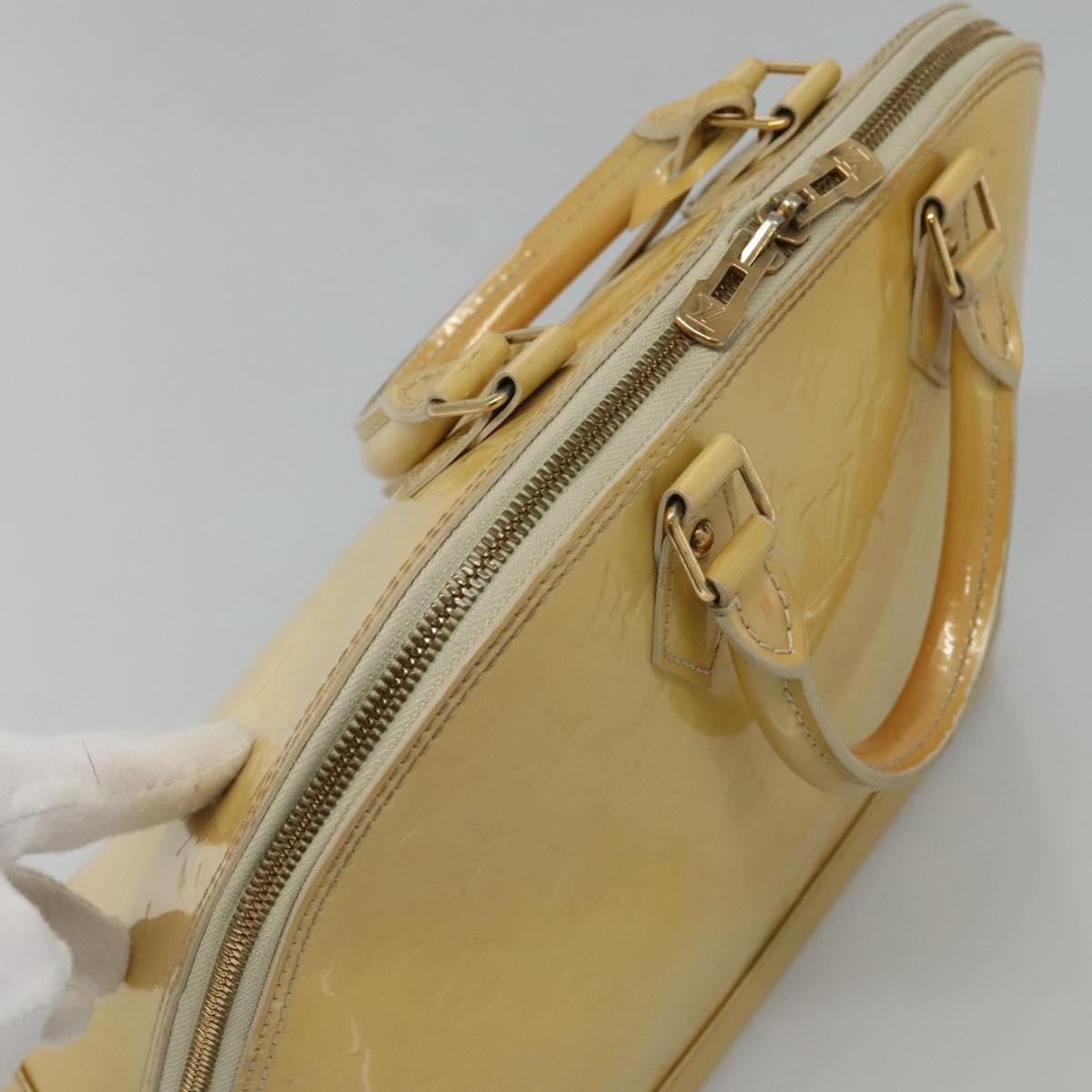 Louis Vuitton Alma Handbag Patent Leather Yellow Patent_Leather Handbag