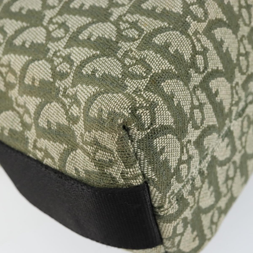 Christian Dior Vintage Trotter Shoulder Bag Canvas Green Canvas Shoulder Bag Bag (Pre-Owned)