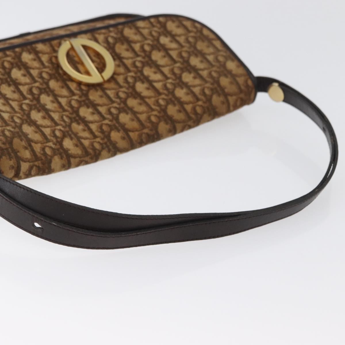 Christian Dior Trotter Shoulder Bag Canvas Brown Canvas Shoulder Bag Bag (Pre-Owned)