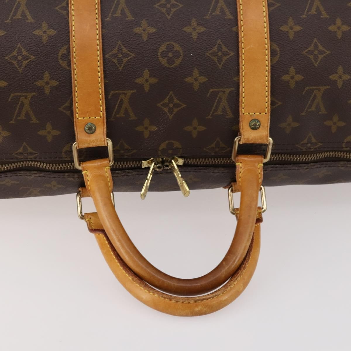 Louis Vuitton Keepall Bag Monogram Canvas Brown Canvas Travel Bag