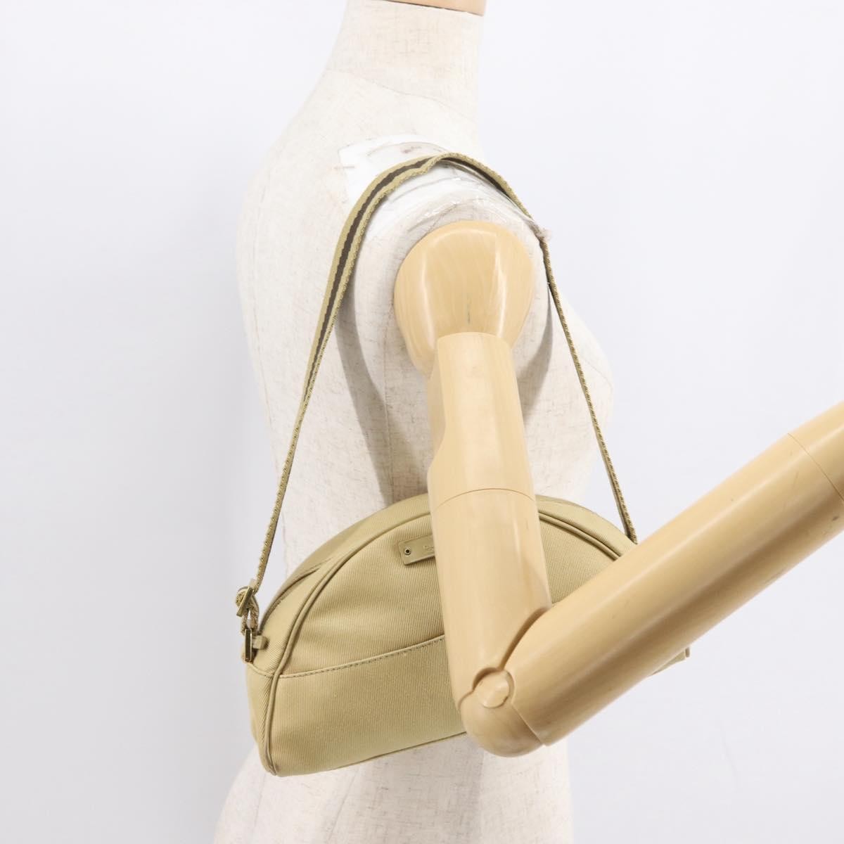 Gucci Vintage Shoulder Bag Canvas Beige Canvas Shoulder Bag Bag (Pre-Owned)