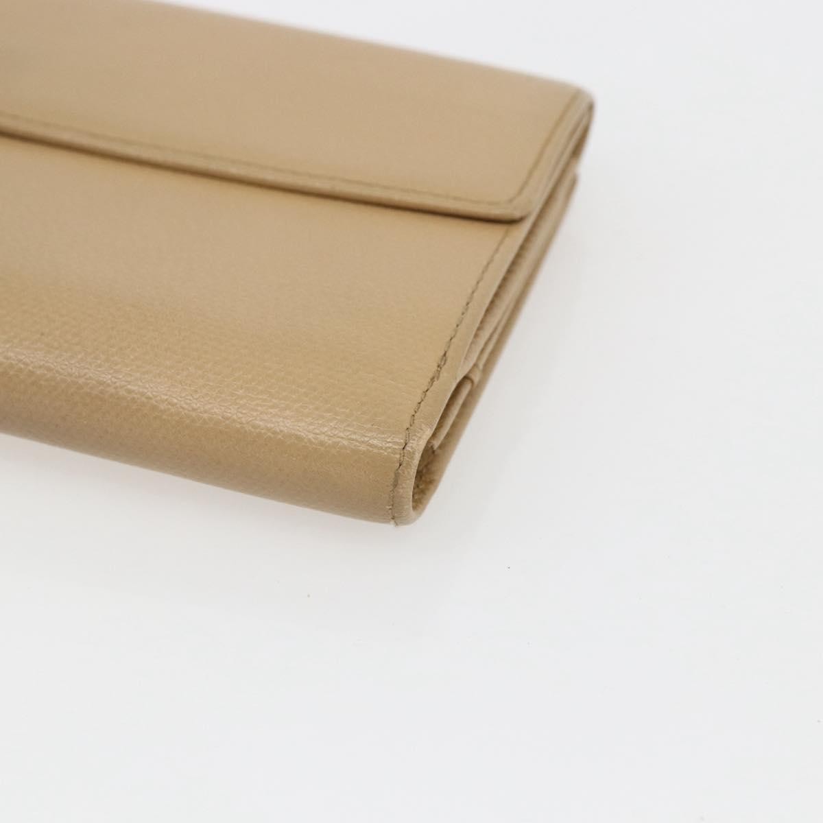 Chanel Coco Bouton Wallet Leather Beige Leather Wallets Accessory