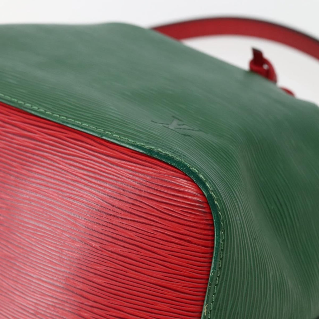 Louis Vuitton Bicolor Petit Noe Handbag Epi Leather Green Leather Shoulder Bag
