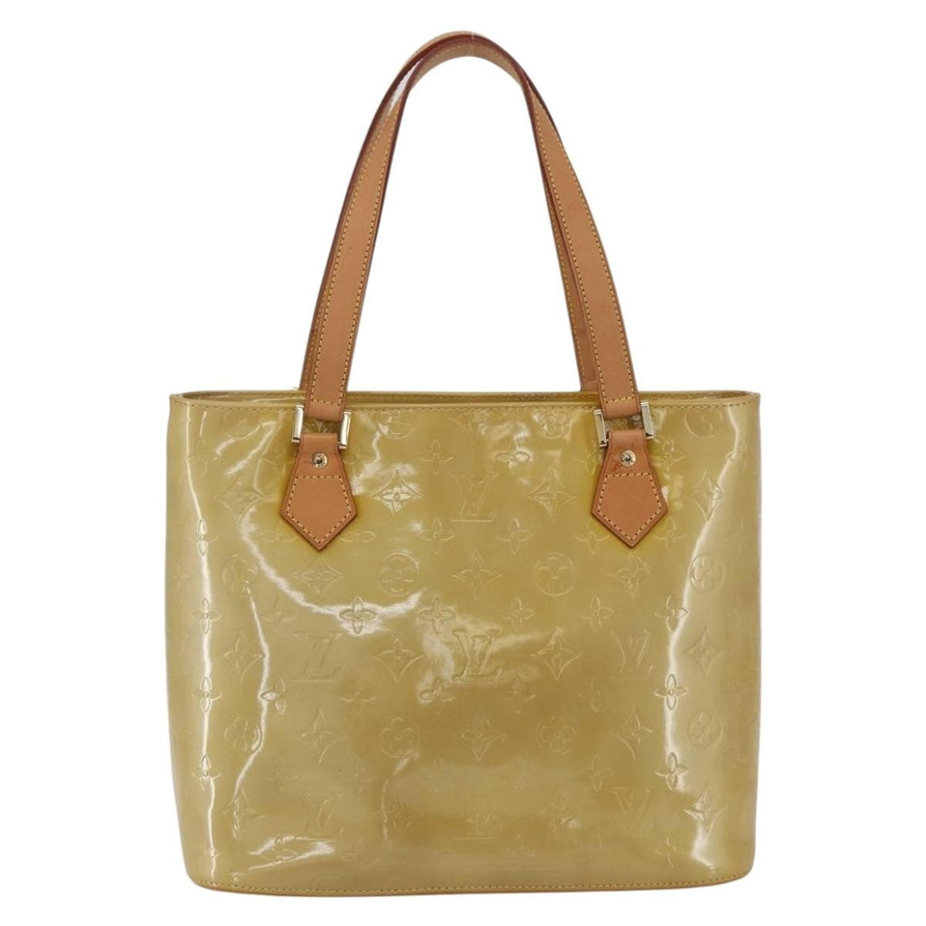 Louis Vuitton Houston Handbag Monogram Vernis Beige Patent_Leather Handbag