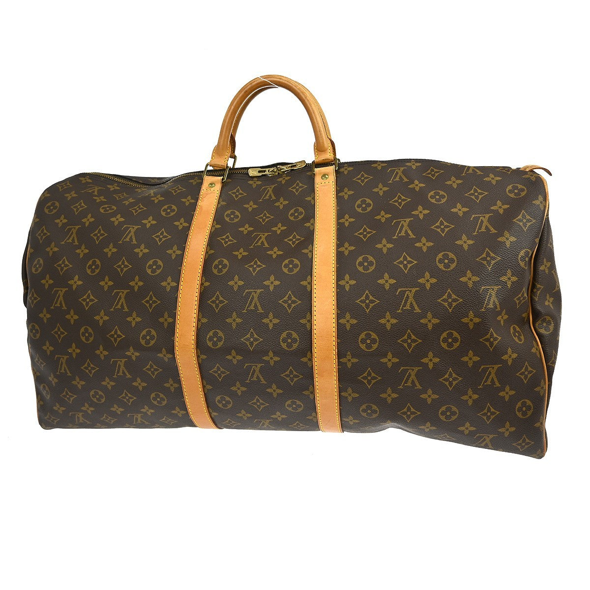 Louis Vuitton Keepall Bag Monogram Canvas Brown Canvas Travel Bag